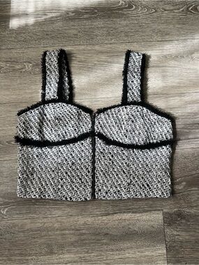 Herringbone Knit Crop Top